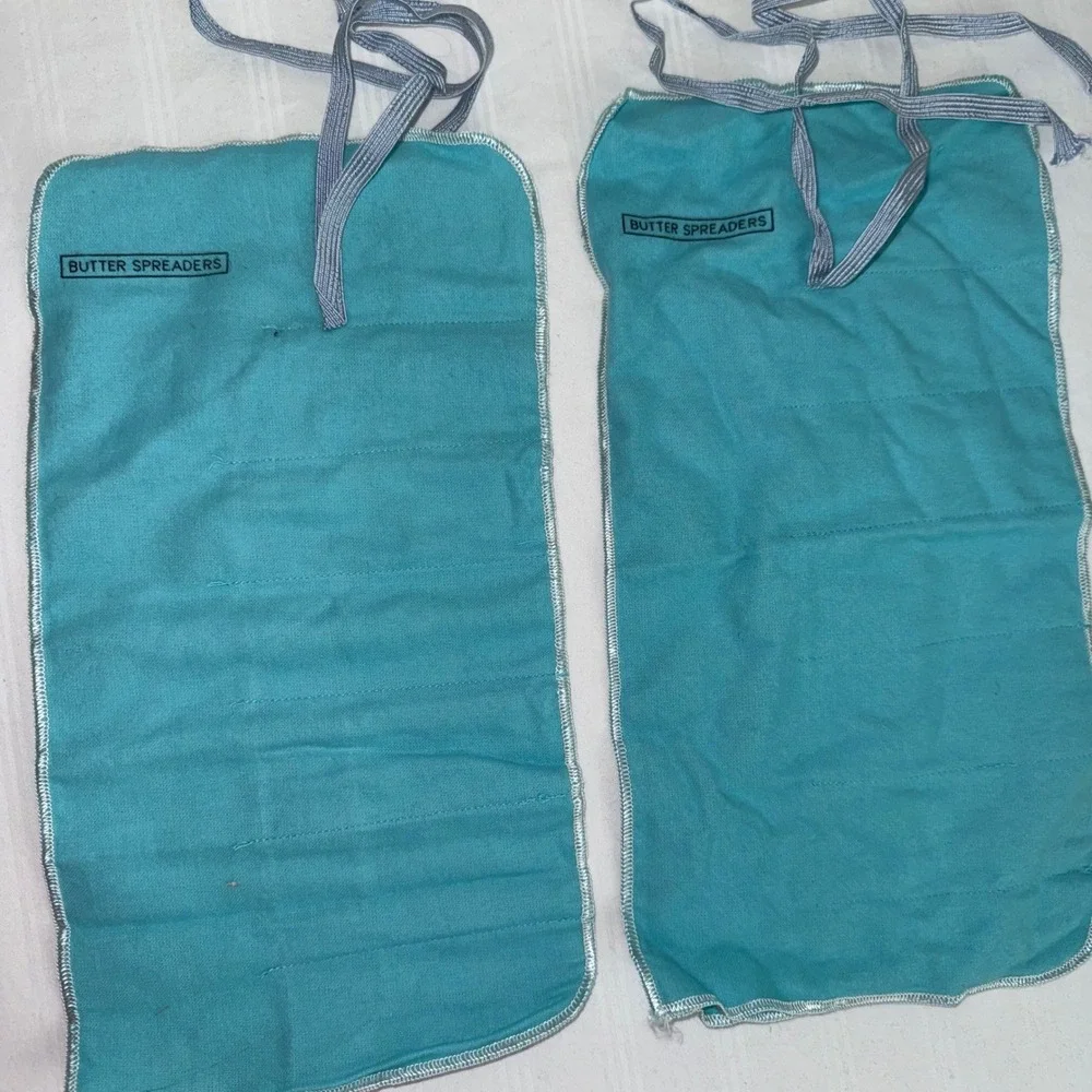 Tiffany & Co Blue Flannel Silverware Storage Silver Anti Tarnish Cloth Set of 2‎